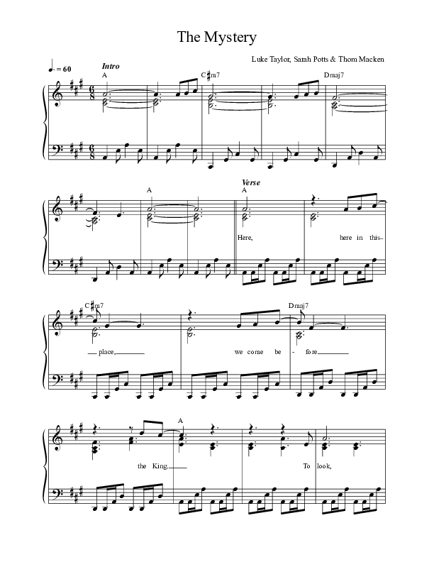 The Mystery Choir Sheet (SATB) (Darlene Zschech / HopeUC)