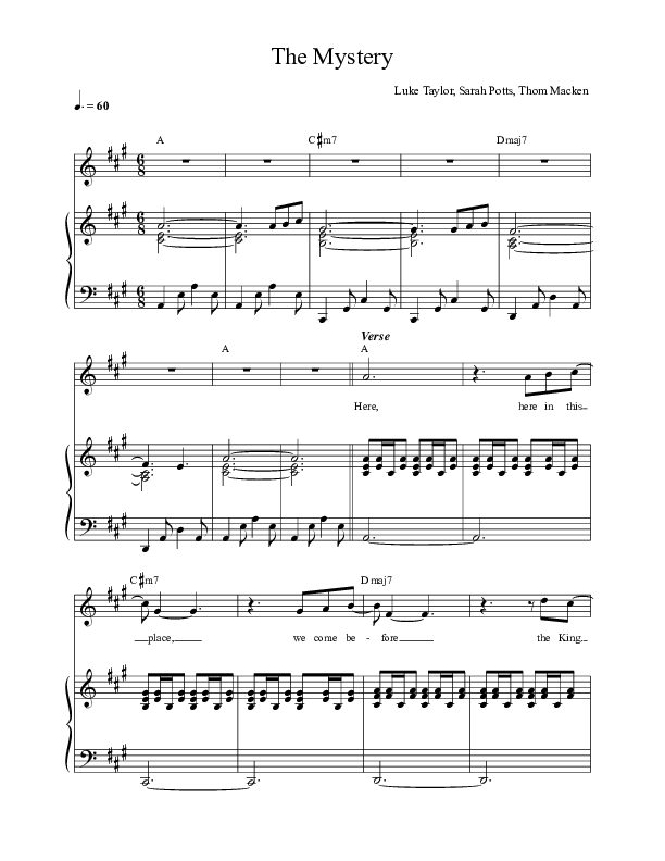 The Mystery Piano/Vocal (Darlene Zschech / HopeUC)