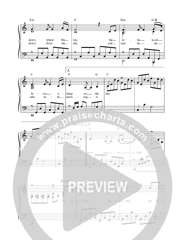 Away In A Manger (He Is Here) Choir Sheet (SATB) (Darlene Zschech / HopeUC)