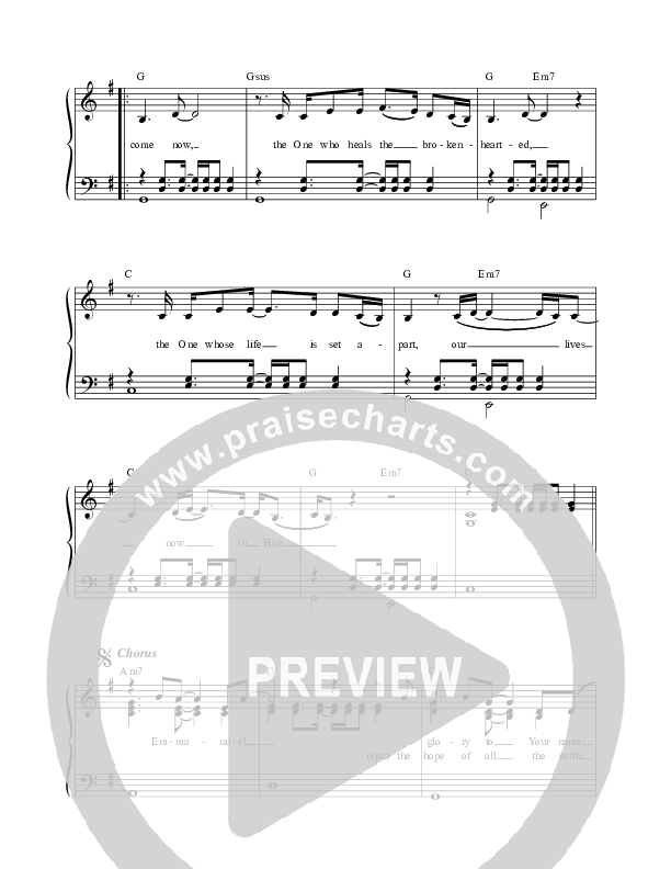 Emmanuel (Glory To God) Choir Sheet (SATB) (Darlene Zschech / HopeUC)