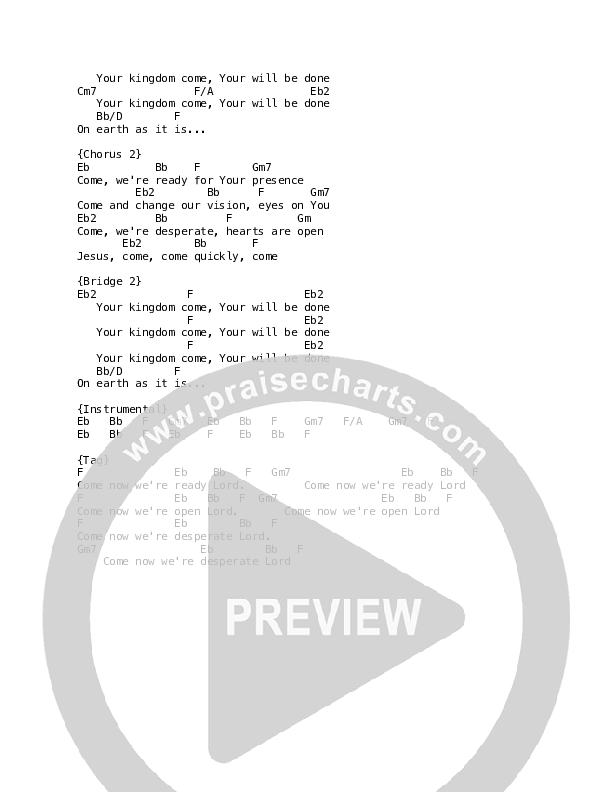The Gathering Chord Chart (Casey J)