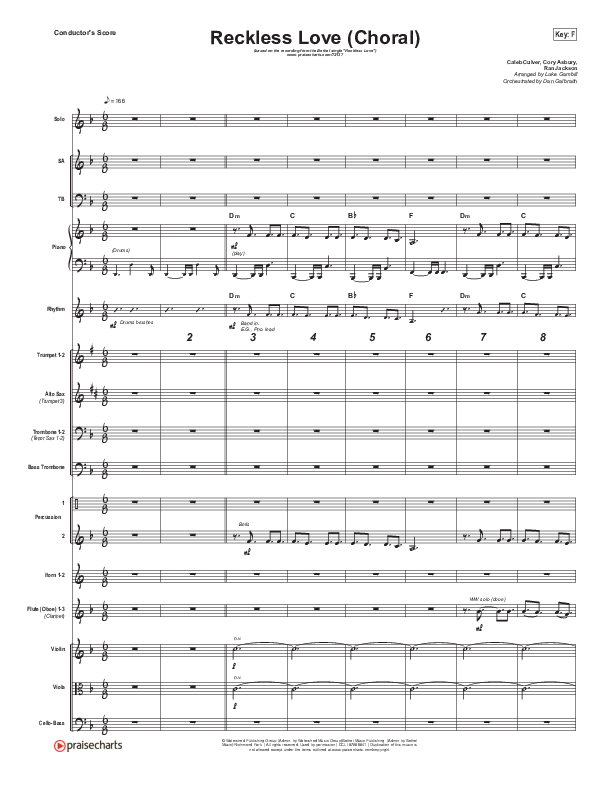 Reckless Love (Choral Anthem SATB) Conductor's Score (Bethel Music / Cory Asbury / Arr. Luke Gambill)