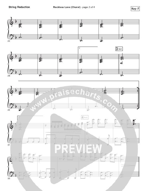 Reckless Love (Choral Anthem SATB) String Pack (Bethel Music / Cory Asbury / Arr. Luke Gambill)