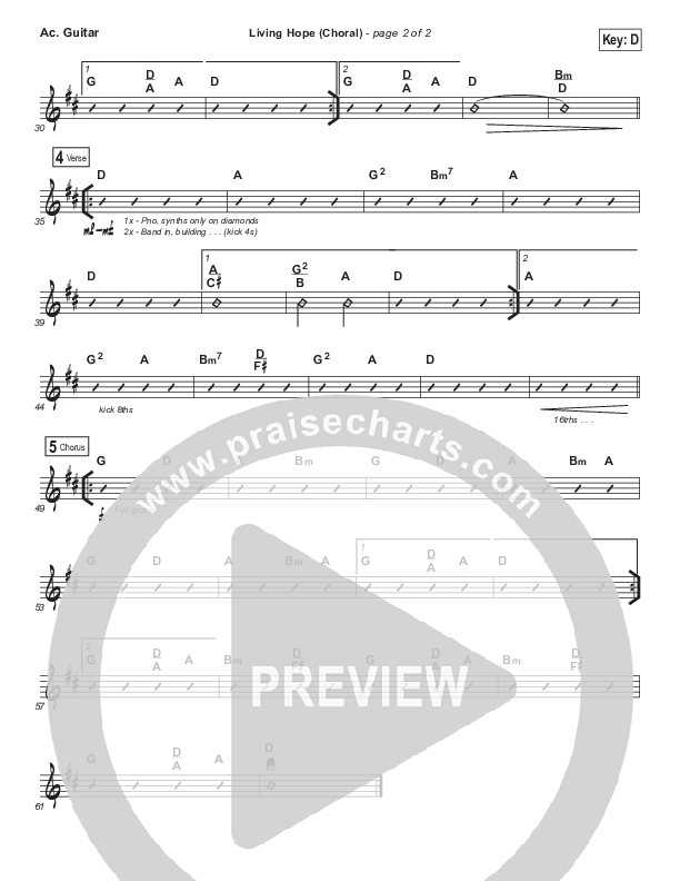 Living Hope (Choral Anthem SATB) Acoustic Guitar (Phil Wickham / Arr. Luke Gambill)