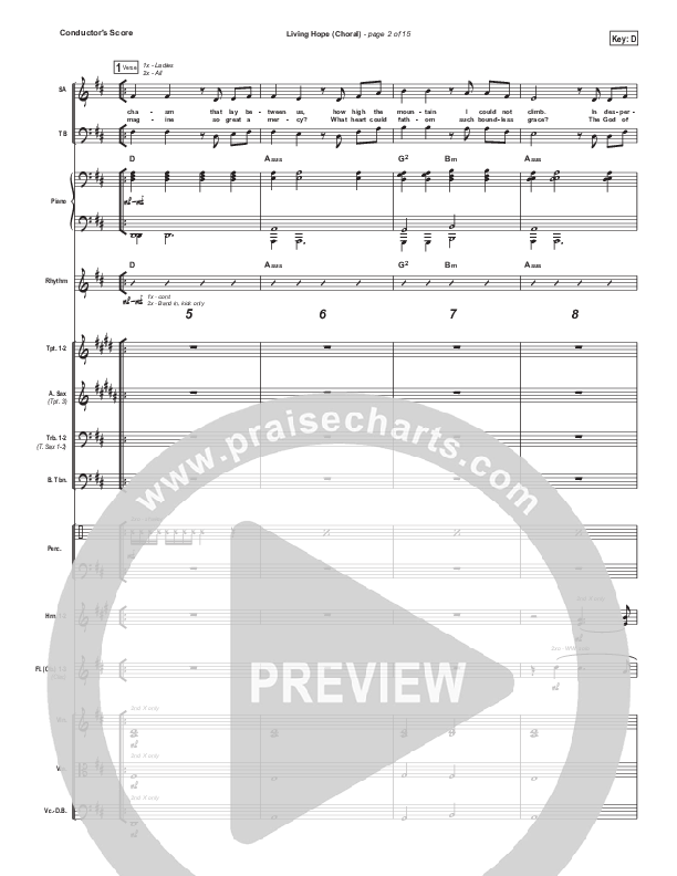 Living Hope (Choral Anthem SATB) Orchestration (Phil Wickham / Arr. Luke Gambill)