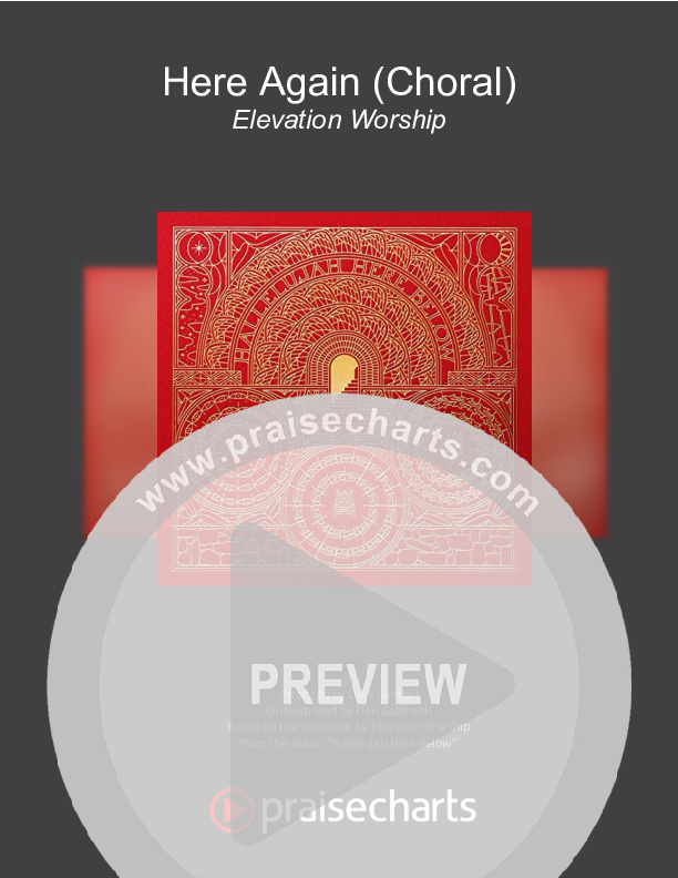Here Again (Choral Anthem SATB) Cover Sheet (Elevation Worship / Arr. Luke Gambill)