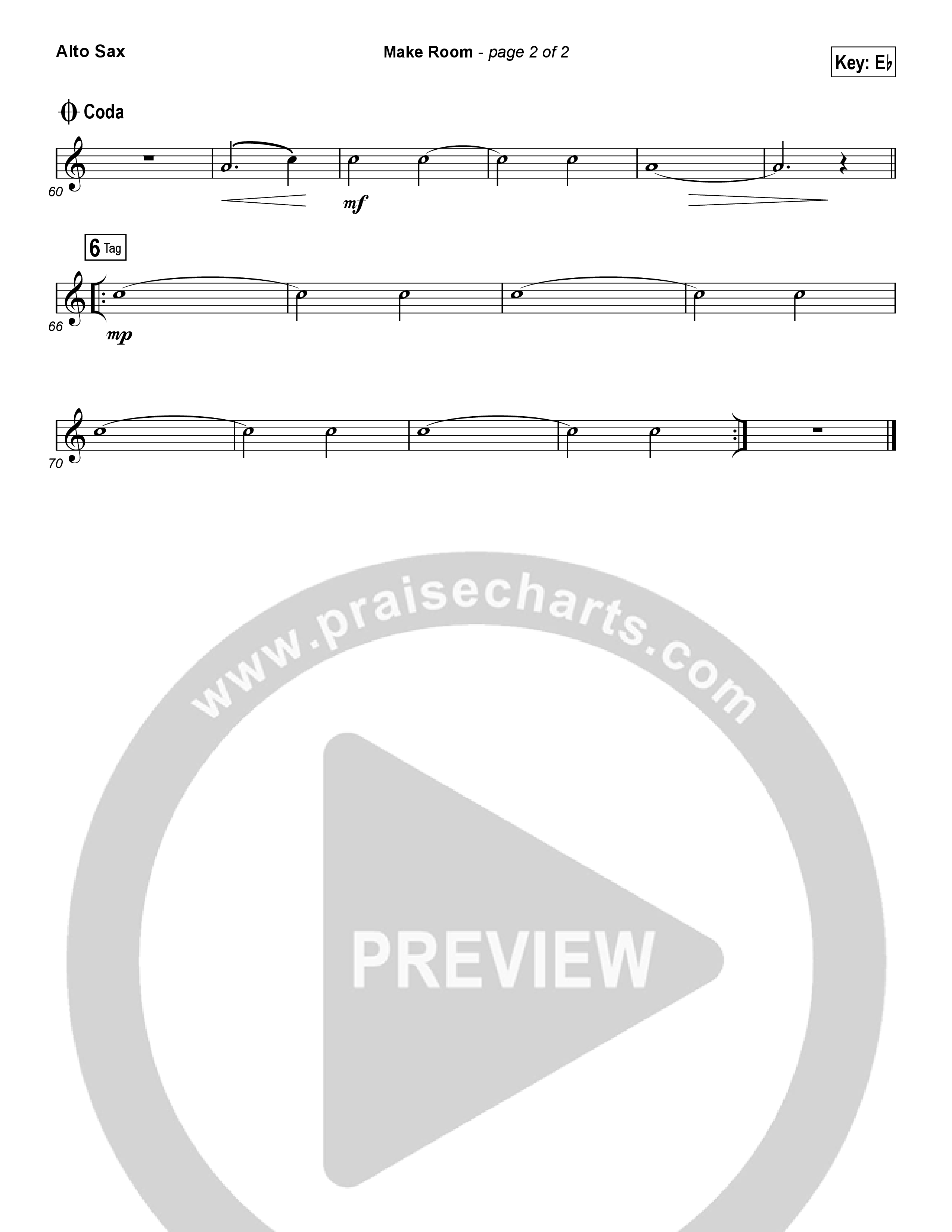 Make Room (Choral Anthem SATB) Alto Sax (Casting Crowns / Arr. Luke Gambill)