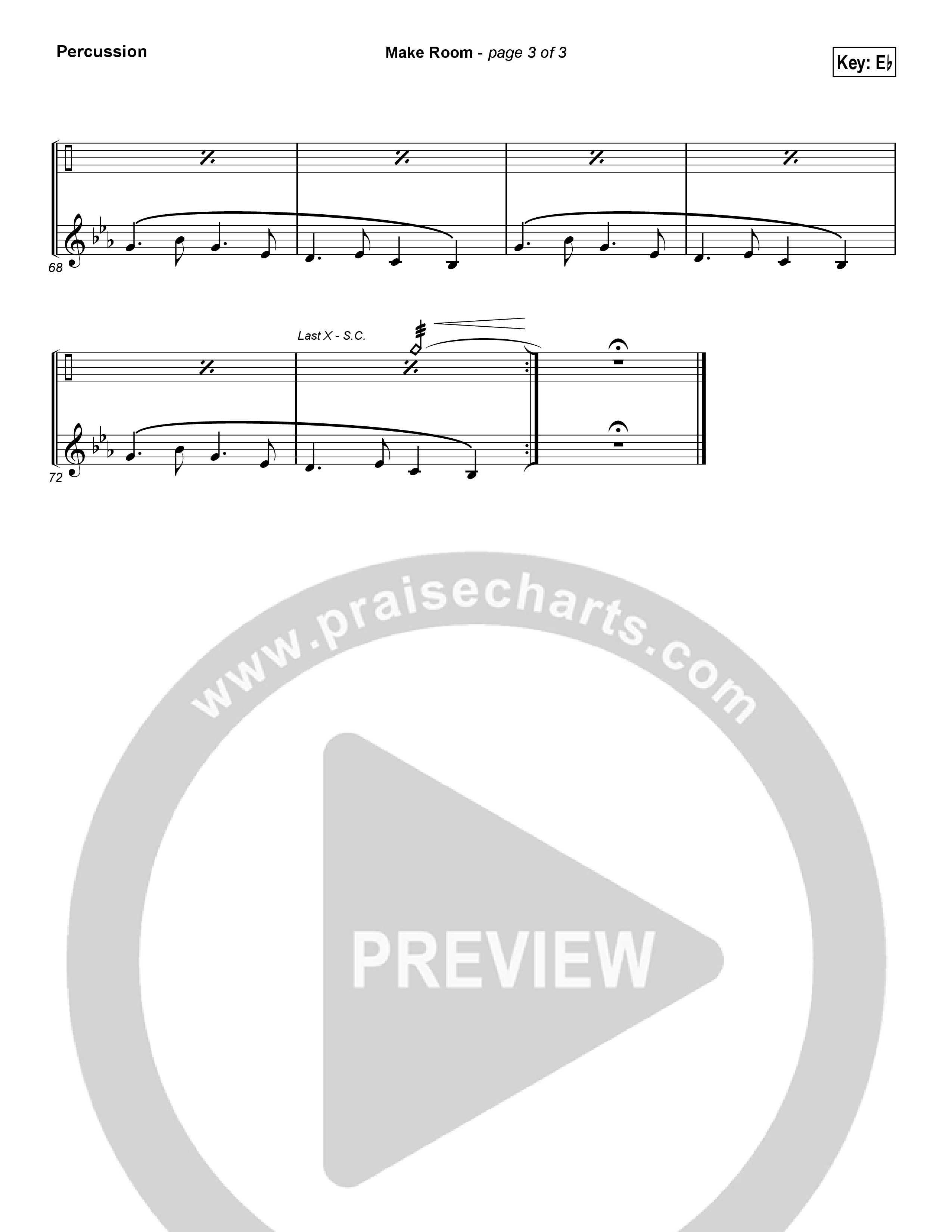 Make Room (Choral Anthem SATB) Percussion (Casting Crowns / Arr. Luke Gambill)