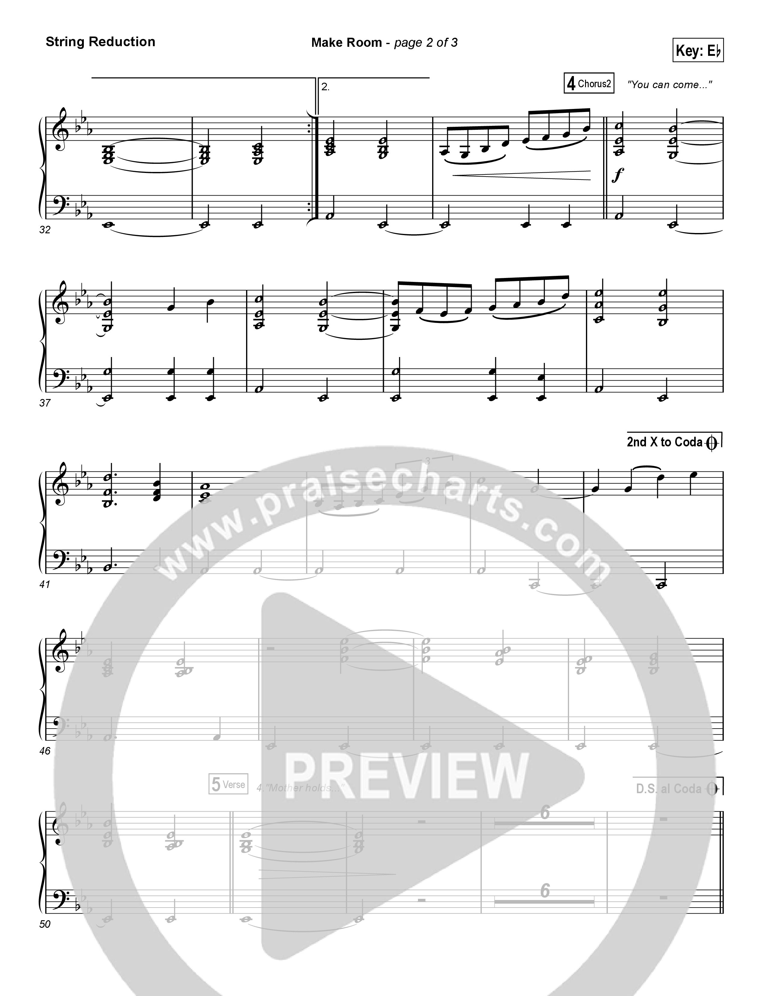 Make Room (Choral Anthem SATB) String Pack (Casting Crowns / Arr. Luke Gambill)