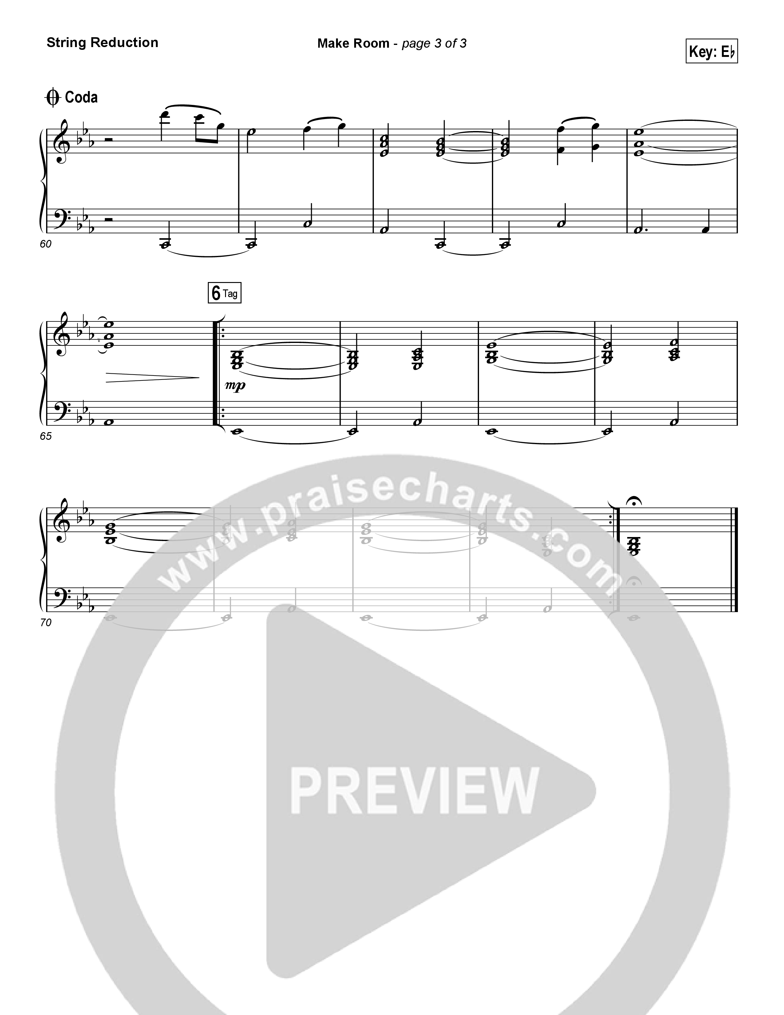 Make Room (Choral Anthem SATB) String Pack (Casting Crowns / Arr. Luke Gambill)