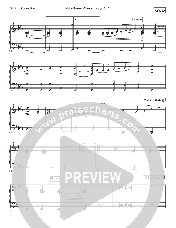 Make Room (Choral Anthem SATB) String Pack (Casting Crowns / Arr. Luke Gambill)