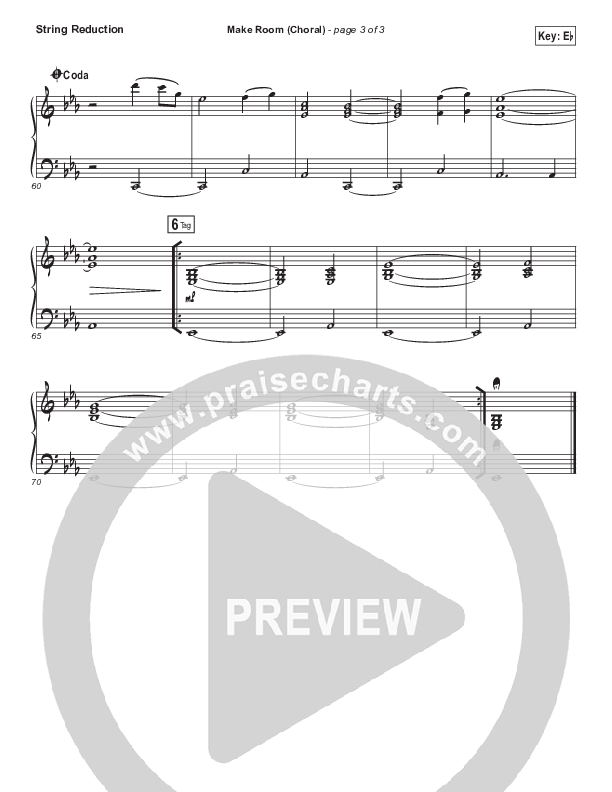 Make Room (Choral Anthem SATB) String Pack (Casting Crowns / Arr. Luke Gambill)