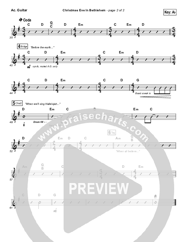 Christmas Eve In Bethlehem Acoustic Guitar (Hannah Kerr)