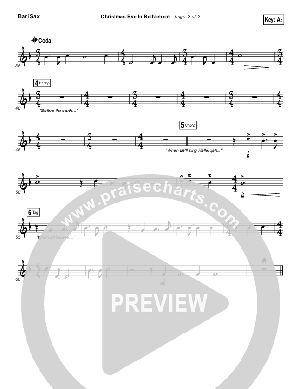 Christmas Eve In Bethlehem Bari Sax (Hannah Kerr)