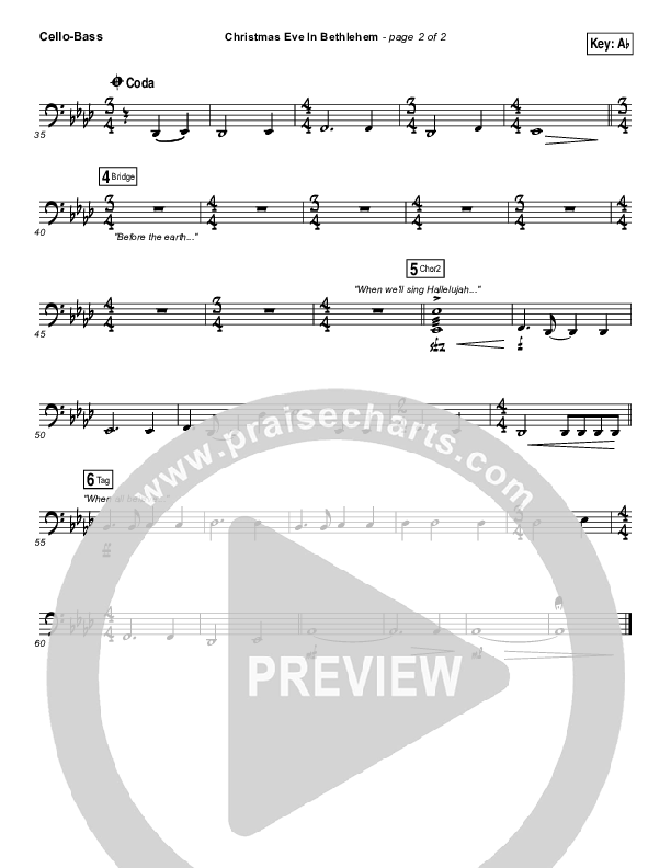 Christmas Eve In Bethlehem Cello/Bass (Hannah Kerr)