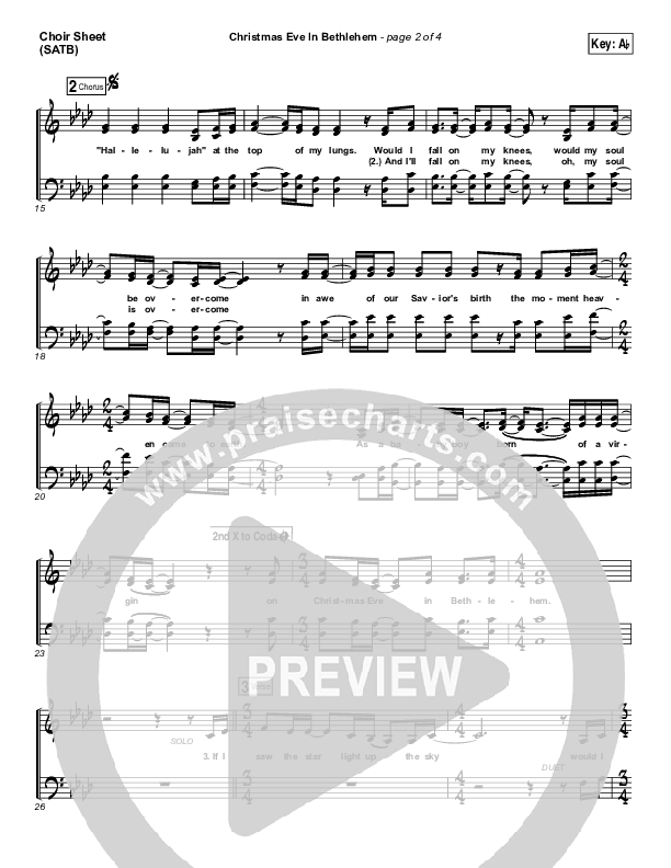 Christmas Eve In Bethlehem Choir Sheet (SATB) (Hannah Kerr)