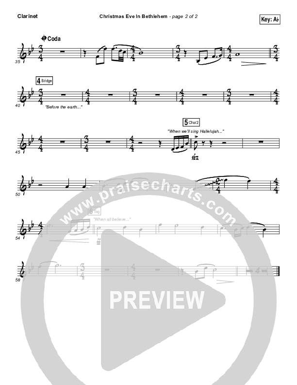 Christmas Eve In Bethlehem Clarinet (Hannah Kerr)