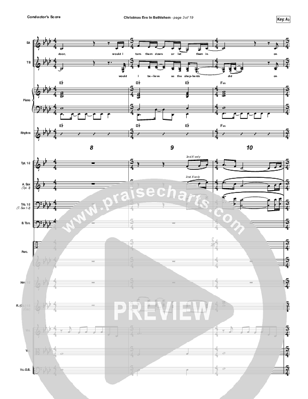 Christmas Eve In Bethlehem Conductor's Score (Hannah Kerr)