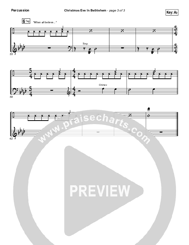 Christmas Eve In Bethlehem Percussion (Hannah Kerr)