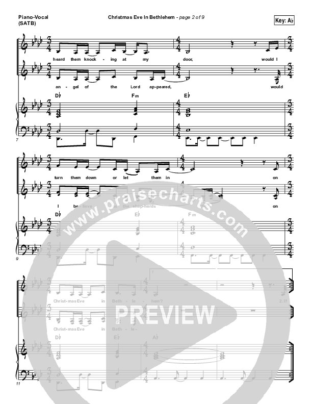 Christmas Eve In Bethlehem Piano/Vocal & Lead (Hannah Kerr)