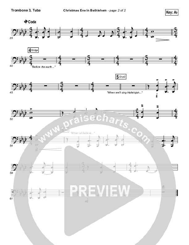 Christmas Eve In Bethlehem Trombone 3/Tuba (Hannah Kerr)