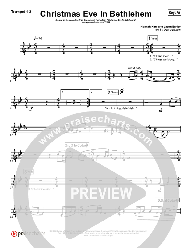 Christmas Eve In Bethlehem Brass Pack (Hannah Kerr)