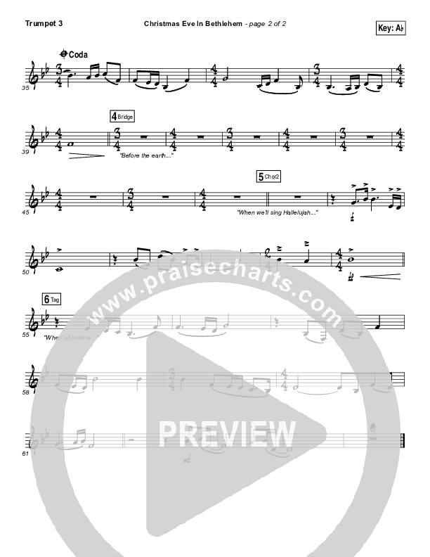 Christmas Eve In Bethlehem Trumpet 3 (Hannah Kerr)