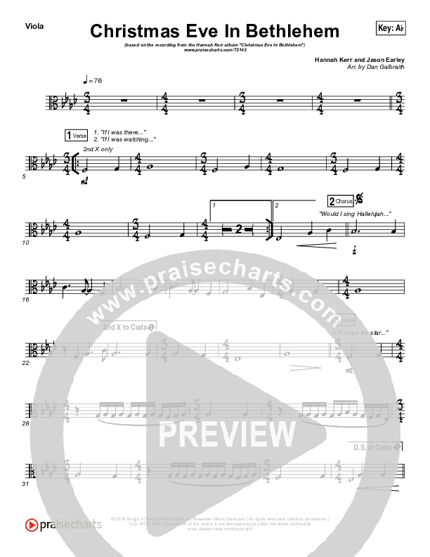 Christmas Eve In Bethlehem Viola (Hannah Kerr)