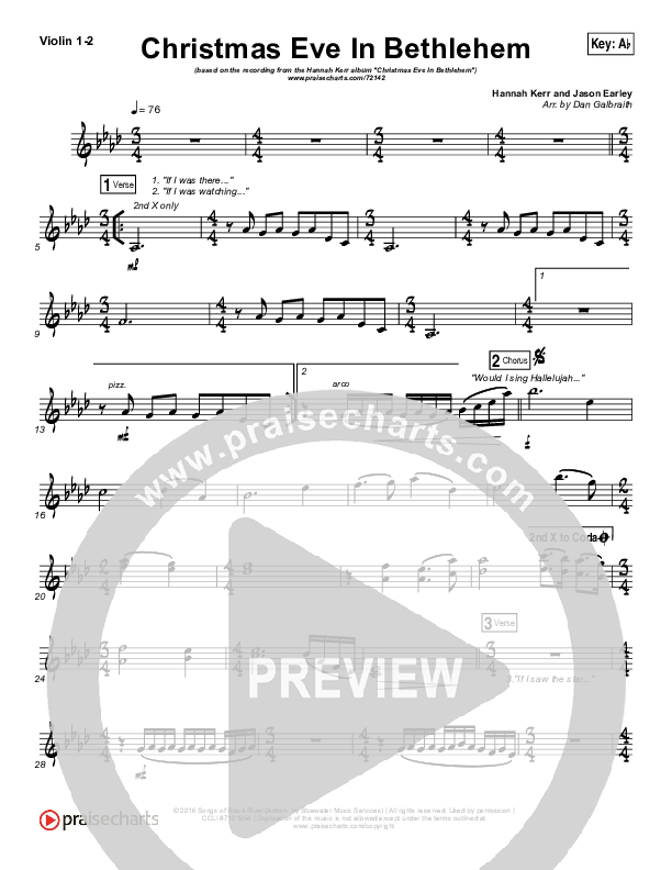 Christmas Eve In Bethlehem Violin 1/2 (Hannah Kerr)