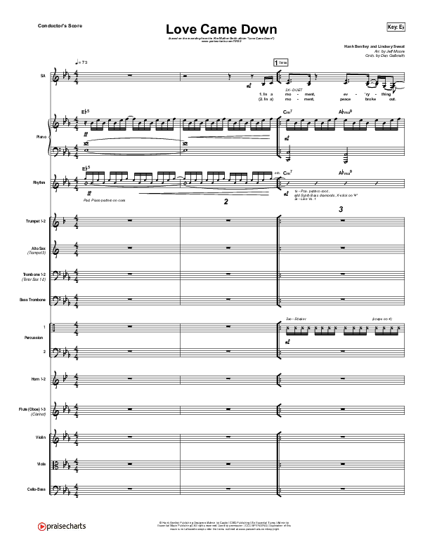 Love Came Down Conductor's Score (Kim Walker-Smith)