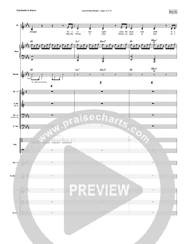 Love Came Down Conductor's Score (Kim Walker-Smith)