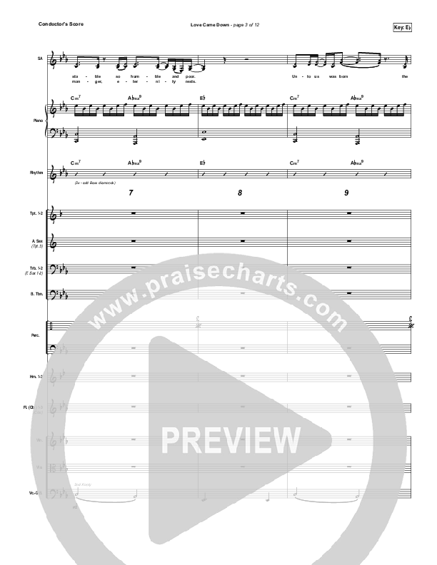 Love Came Down Conductor's Score (Kim Walker-Smith)