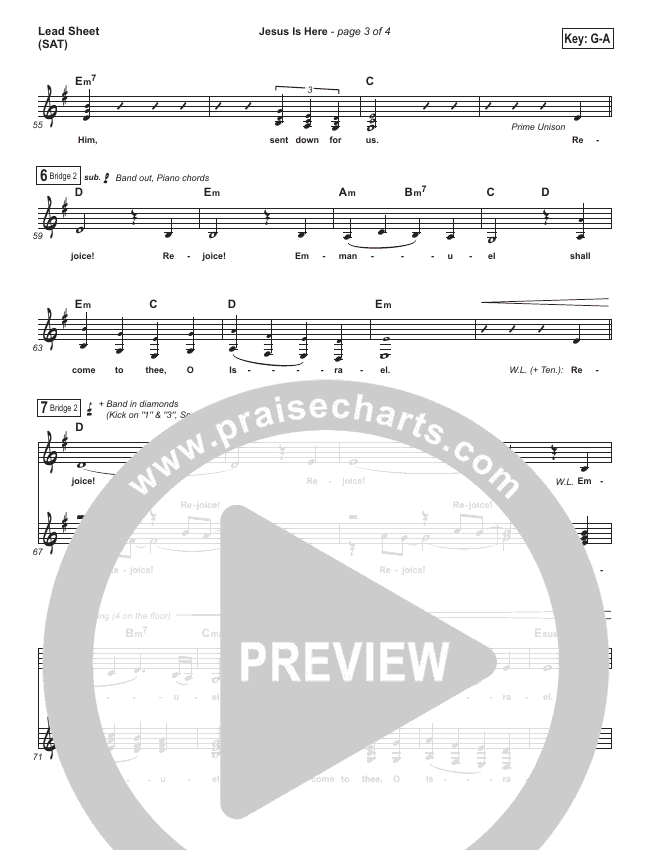Jesus Is Here Sheet Music (Travis Cottrell) PraiseCharts
