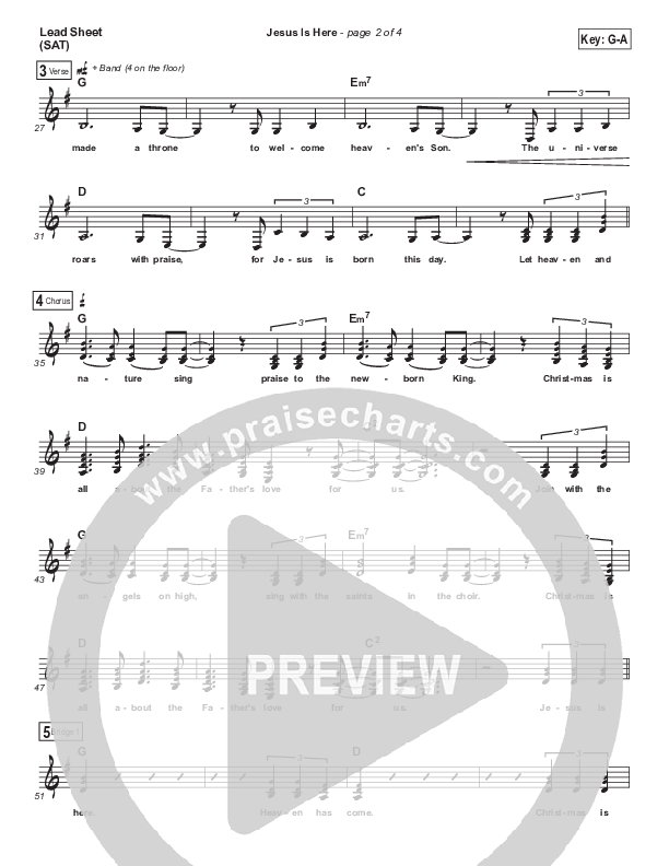 Jesus Is Here Lead (SAT) (Travis Cottrell)