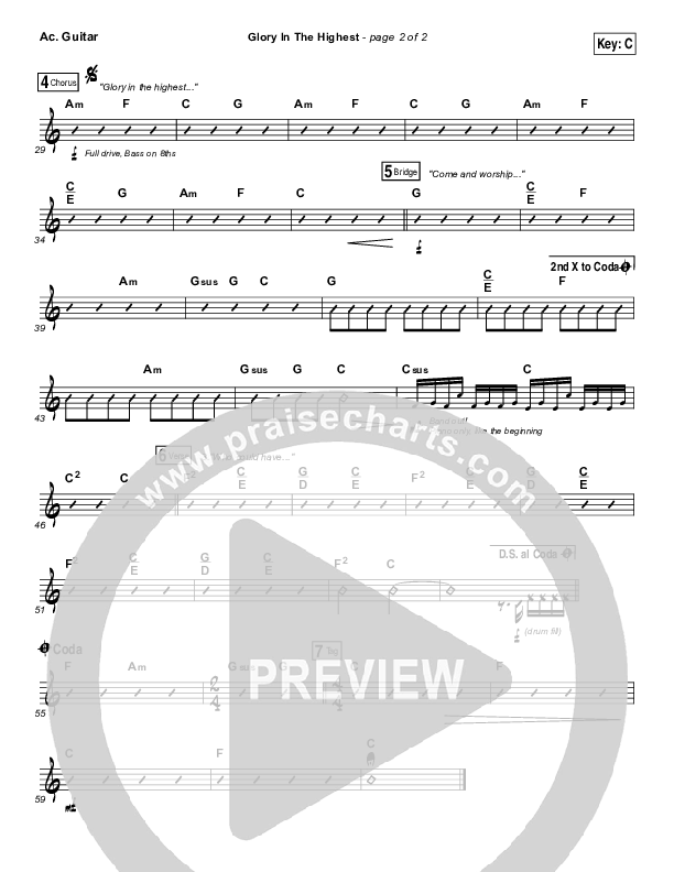 Glory In The Highest Acoustic Guitar (Travis Cottrell / Lily Cottrell)