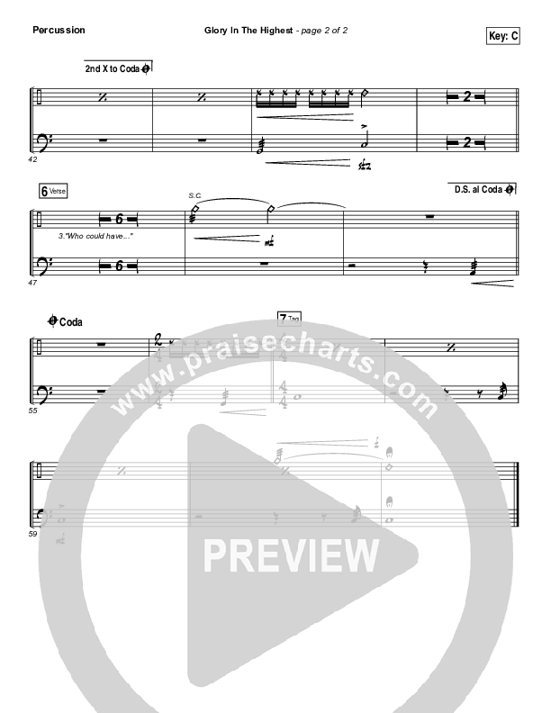 Glory In The Highest Percussion (Travis Cottrell / Lily Cottrell)