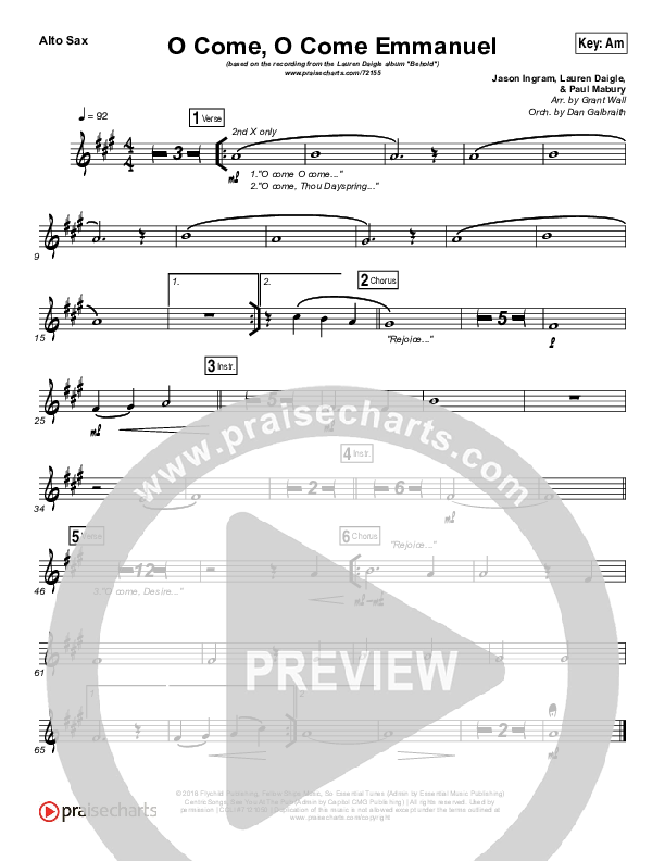 O Come O Come Emmanuel Wind Pack (Lauren Daigle)