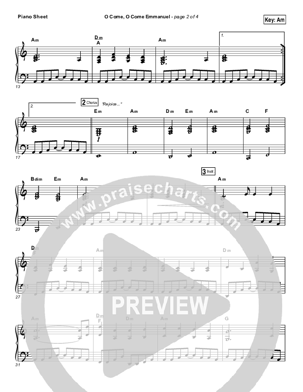 O Come O Come Emmanuel Piano Sheet (Lauren Daigle)