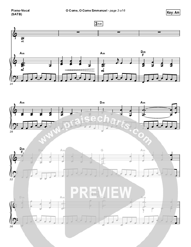 O Come O Come Emmanuel Piano/Vocal (SATB) (Lauren Daigle)