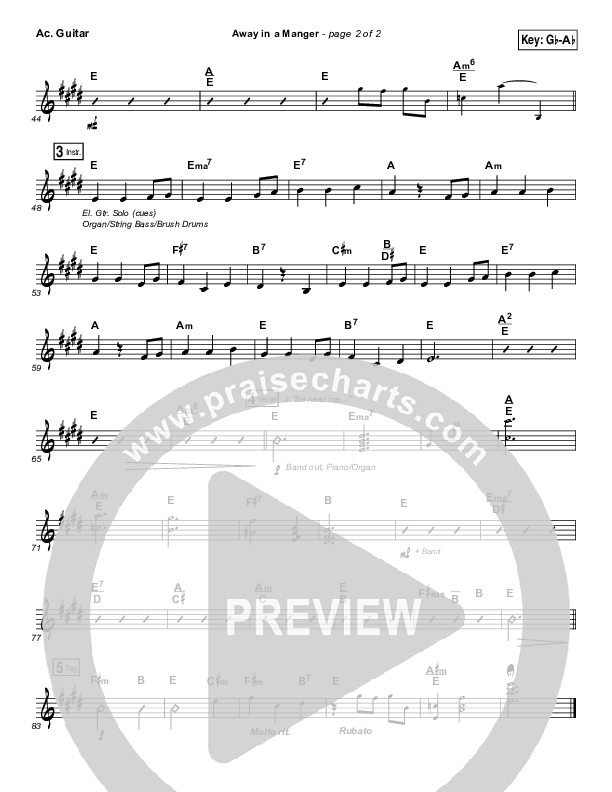 Away In A Manger Acoustic Guitar (Lauren Daigle)