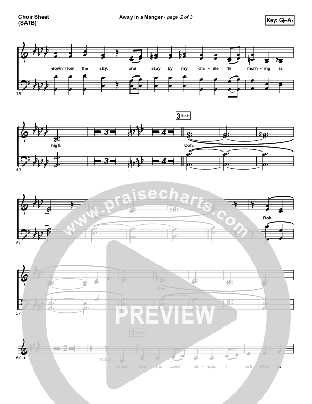 Away In A Manger Choir Sheet (SATB) (Lauren Daigle)