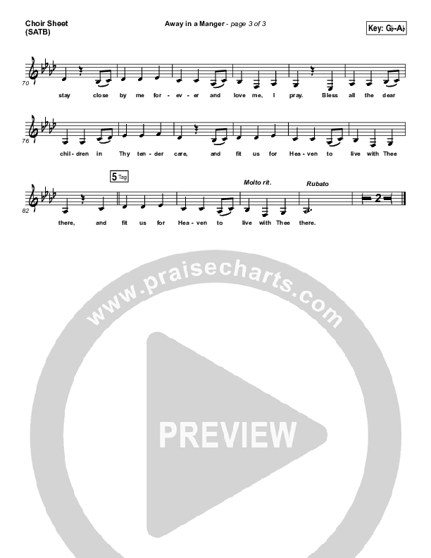 Away In A Manger Choir Sheet (SATB) (Lauren Daigle)