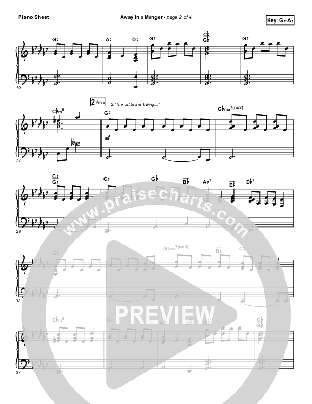 Away In A Manger Piano Sheet (Lauren Daigle)