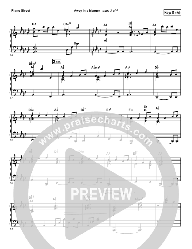 Away In A Manger Piano Sheet (Lauren Daigle)