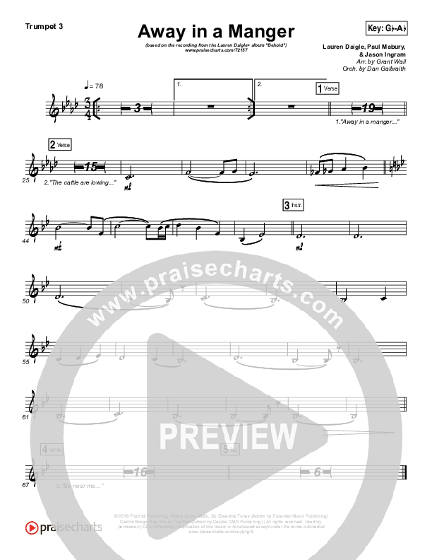 Away In A Manger Brass Pack (Lauren Daigle)