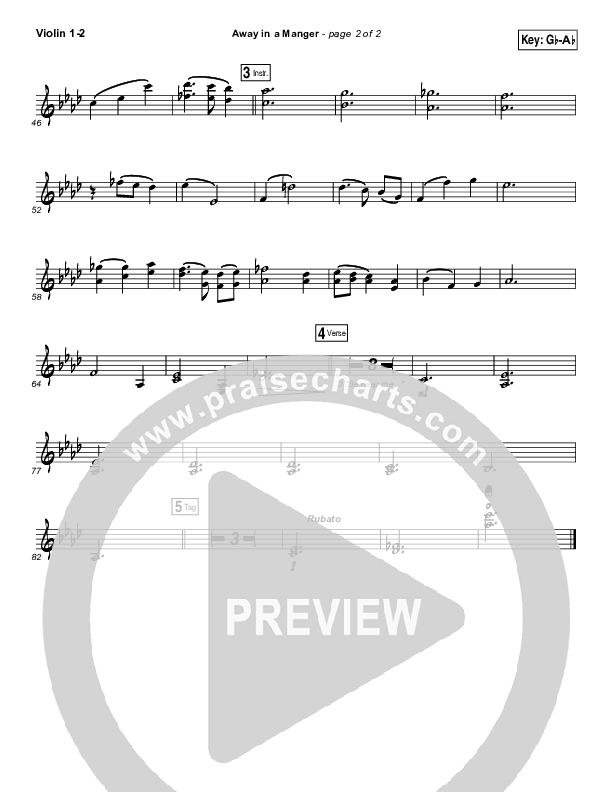 Away In A Manger Violin 1/2 (Lauren Daigle)