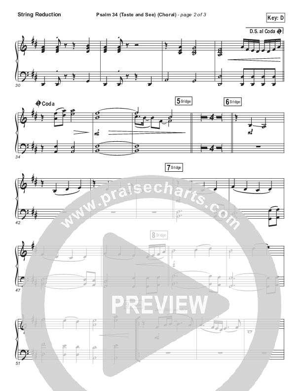 Psalm 34 (Taste and See) (Choral Anthem SATB) String Pack (The Worship Initiative / Shane & Shane / Arr. Luke Gambill)