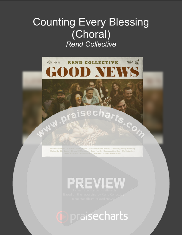 Counting Every Blessing (Choral Anthem SATB) Orchestration (Rend Collective / Arr. Luke Gambill)