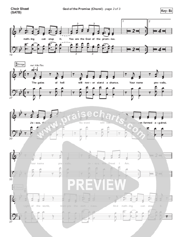 God Of The Promise (Choral Anthem SATB) Choir Sheet (SATB) (Elevation Worship / Arr. Luke Gambill)