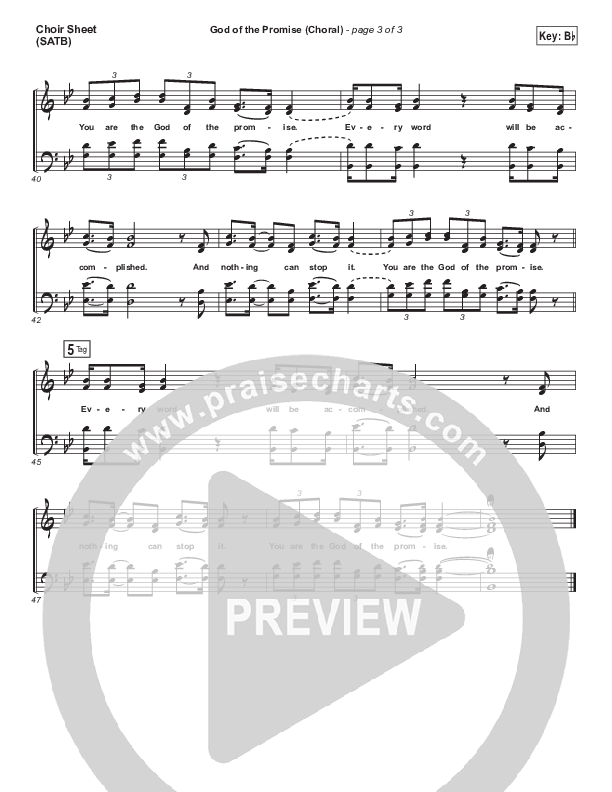 God Of The Promise (Choral Anthem SATB) Choir Sheet (SATB) (Elevation Worship / Arr. Luke Gambill)